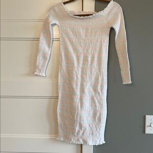 Stephanie Gottlieb x Pitusa Long Sleeve Smocking Mini Dress One Size 0-14 Petite